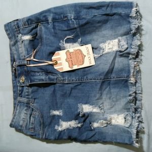 Wax Jean Skirt Small 90114